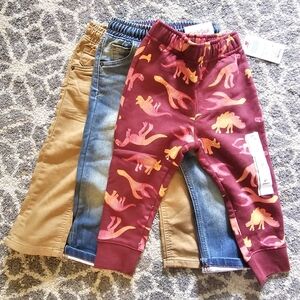 NWT Cat & Jack Boys Pants Lot of 3 Size 2T Toddler New Target Bundle